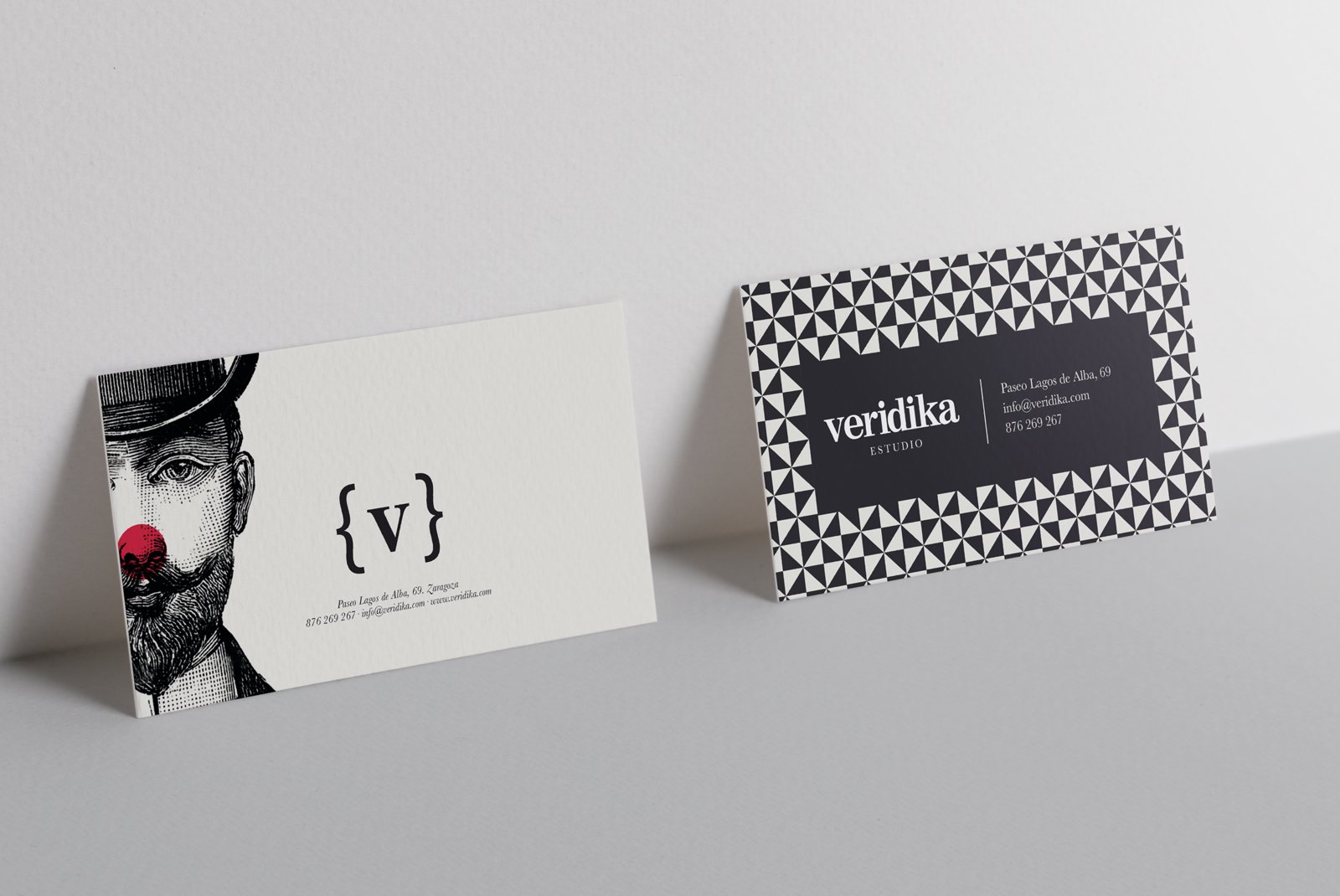 Tarjetas de visita diseñadas por Veridika